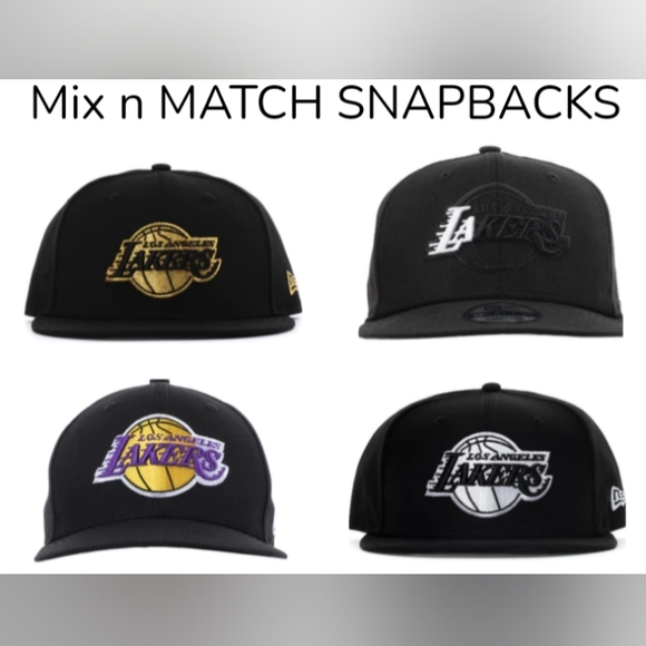 5 Lakers New Era Snapback Hats - Picture 2 of 2
